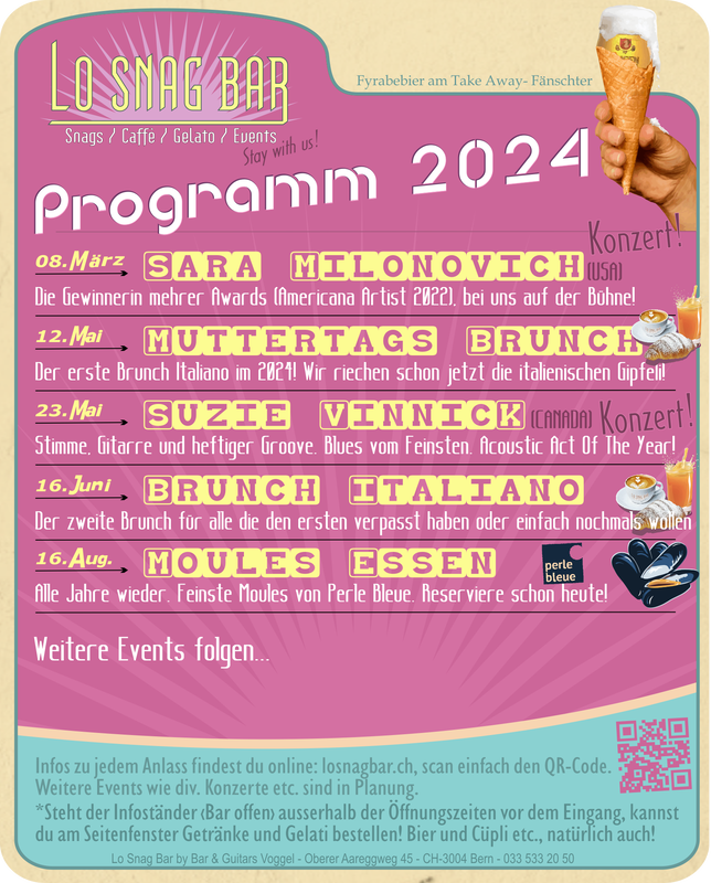 Programm 2024 Lo Snag Bar